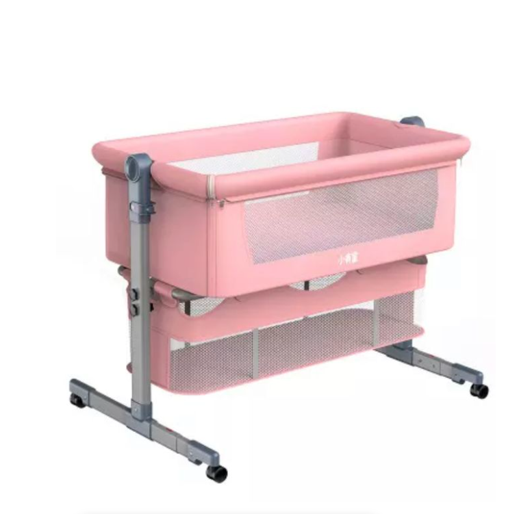 Bedside Bassinet, Bedside Sleeper, Bedside Crib with Storage Basket, Easy Folding Portable Crib, ...