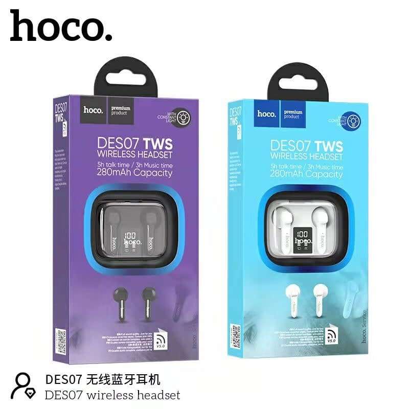 Hoco DES07 TWS wireless headset  Black
