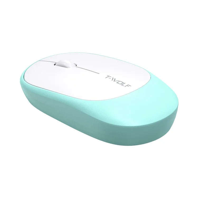 T-WOLF TF770 Wireless Keyboard and Mouse Combo 104 Key Low-Noise Keyboard with Cute Keycaps - Bab...