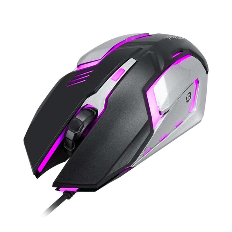 T-WOLF TF600 Mechanical Feel Metal Panel Gaming Keyboard Mouse Combo Set