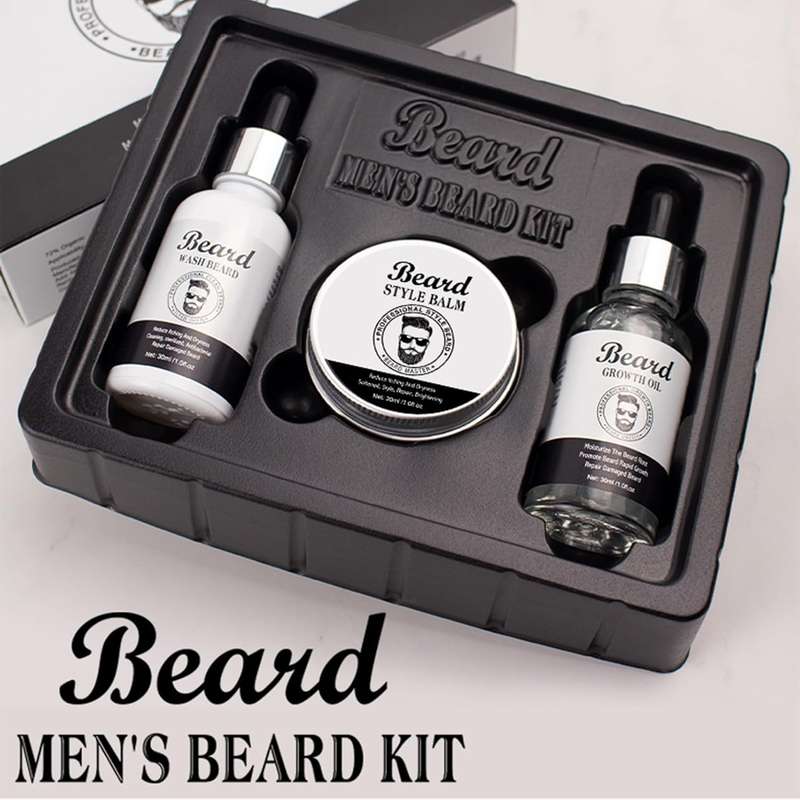 Beard Grooming Kit For Men, Stocking Fillers For Men With Beard Shampoo,Beard Growth Oil,Balm, Va...