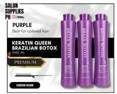Keratin Queen BRAZIL BOTOX - 3 Pack (Step 1, 2, & 3) - 1l
