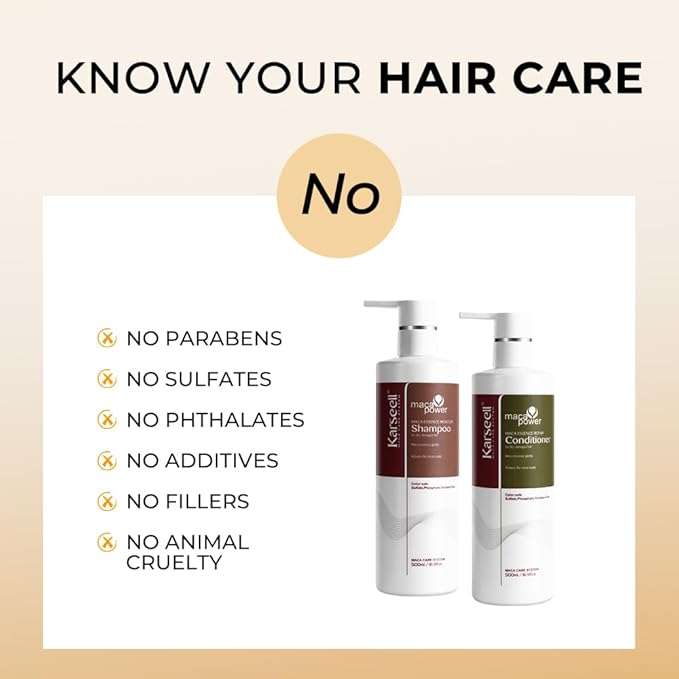 Karseell Moisturizing Shampoo and Conditioner Set, Maca Essence Hair Care Set Argan Oil Hair Trea...