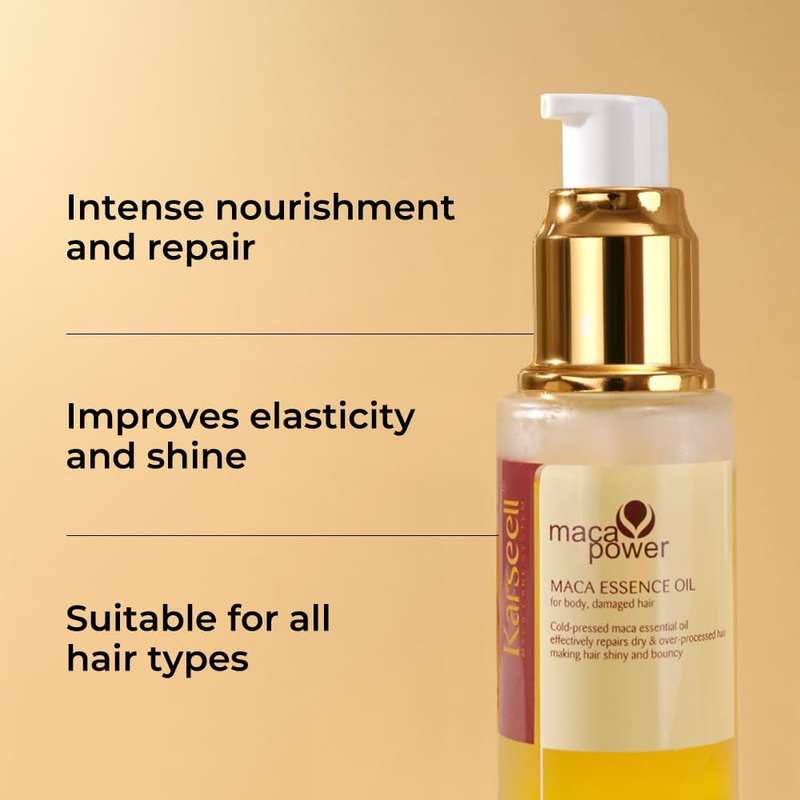 Karseell Collagen Maca Essence Repair Set, Collagen Hair Mask 500ml & Maca Essence Hair Oil 50ml,...