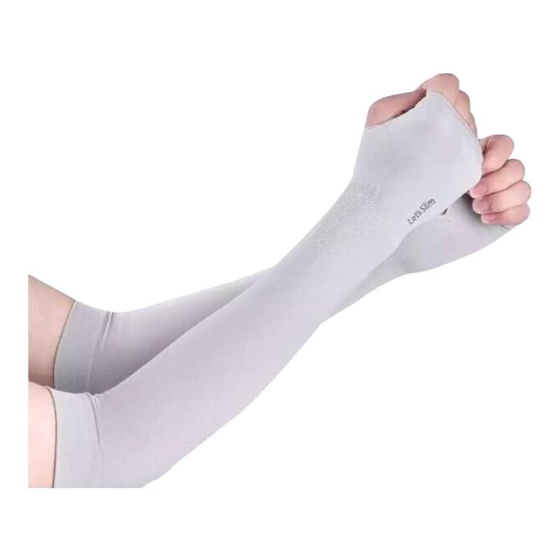 ZS - Best Lets Slim Outdoor Unisex Arm Sleeves Sport Cooling UV Sun Protection - White