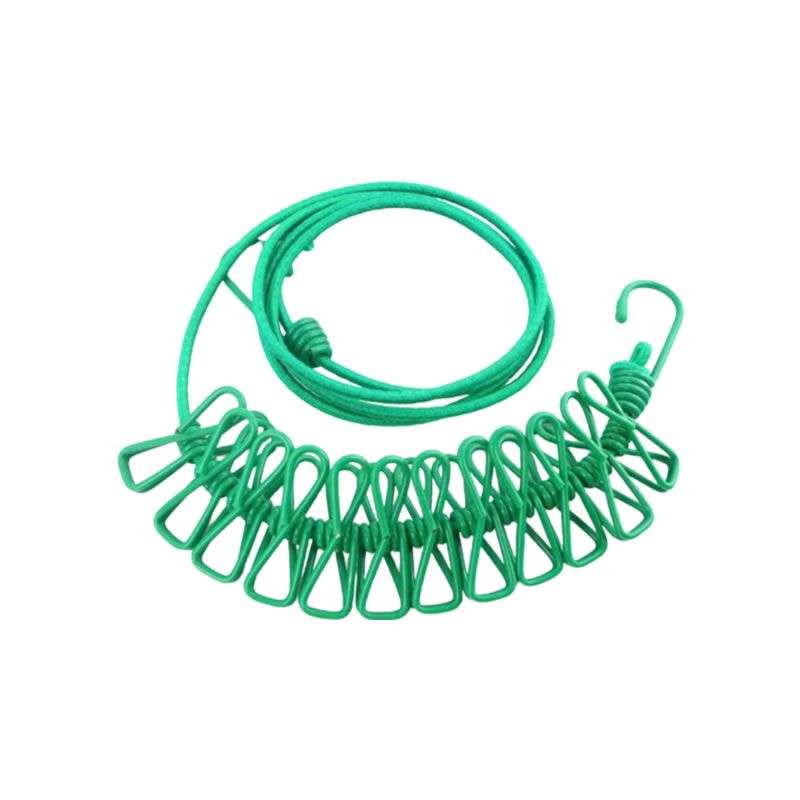 ZS - Camping Home Laundry Line Elastic Clothesline - Green