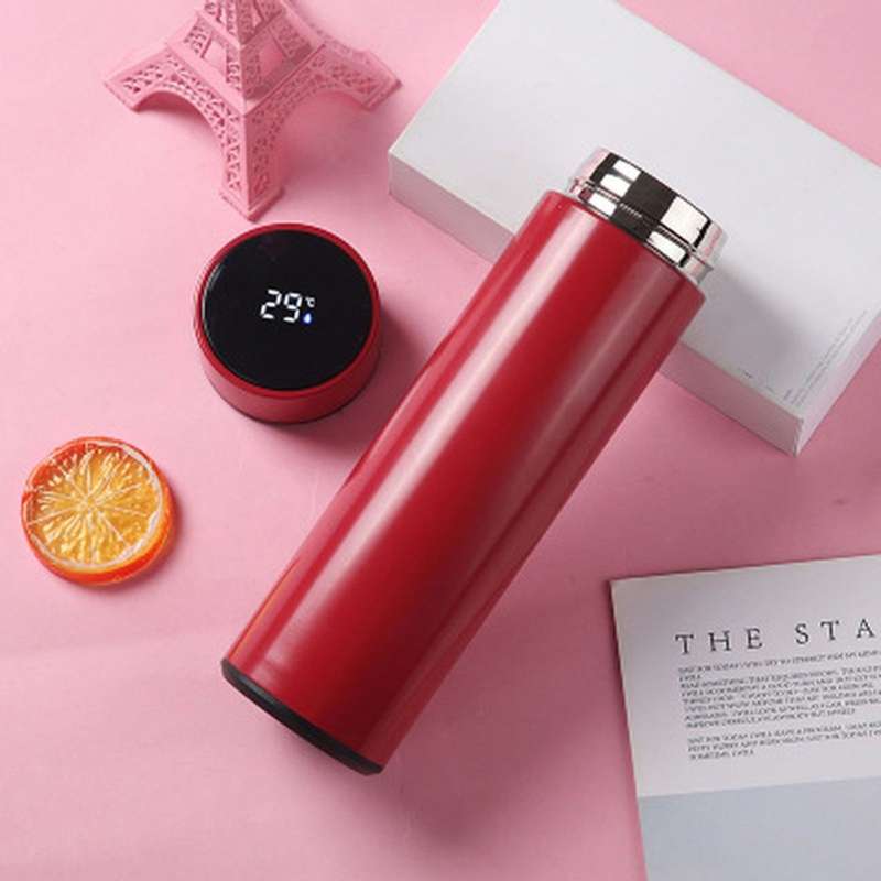 ZS - 500ml Vacuum Flask with LED Temperature Display - White