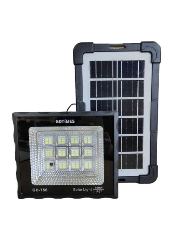 ZS - GD TIMES Solar Flood Light with Remote - 100W