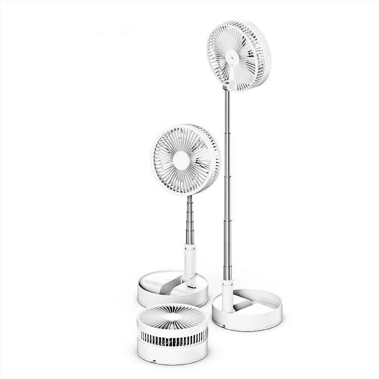 ZS - Rechargeable Portable Telescopic Hydrating Retractable Floor/Desk Fan - White