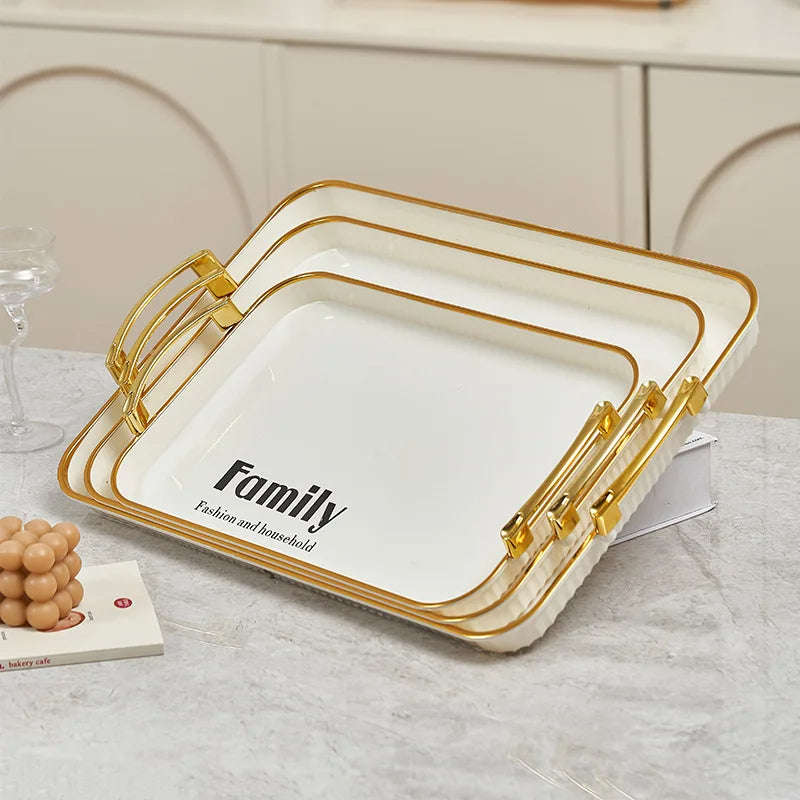 ZS - Multipurpose Tray Set 3pcs - Gold - ZigZag
