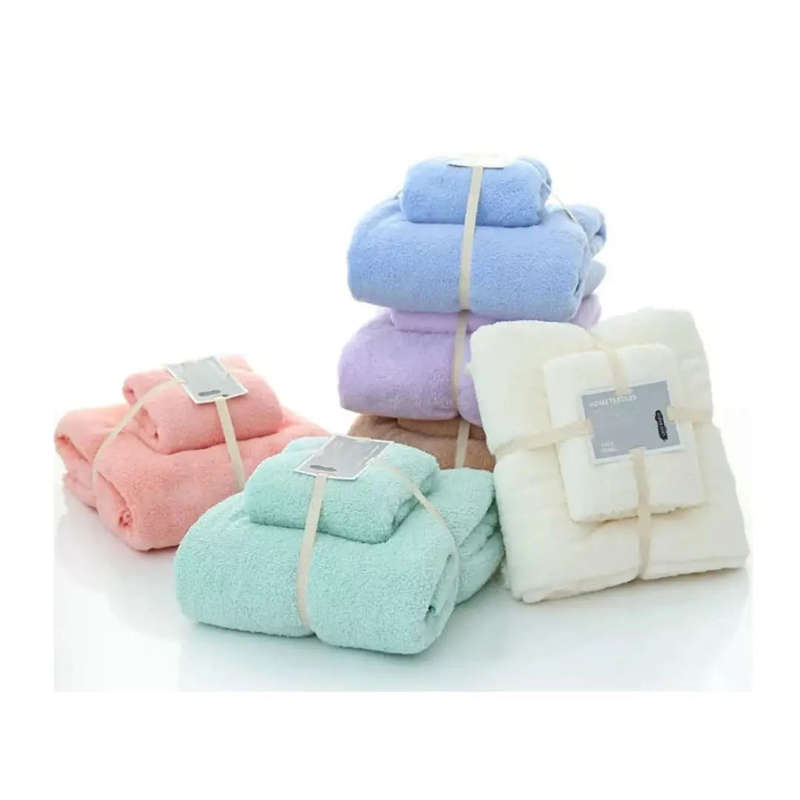 ZS - 2pcs Micro-Fiber Towel Set - Pink