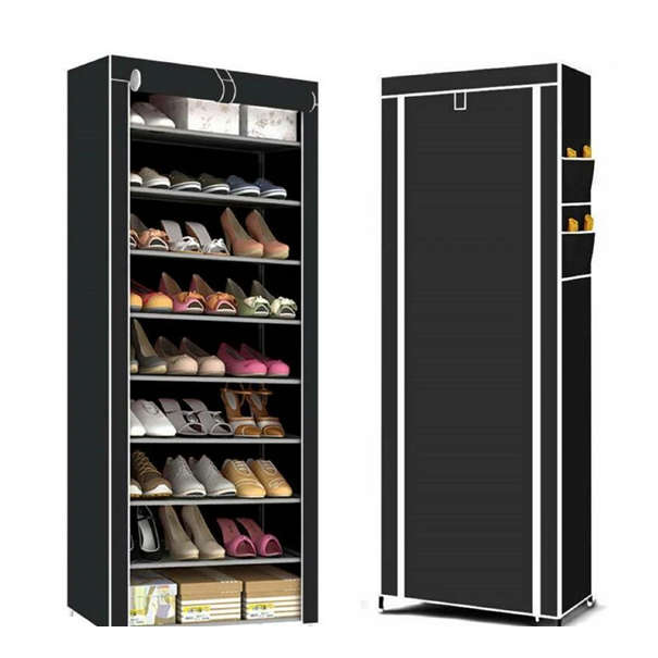 ZS - 9 Tier Fabric Shoe Cabinet - Gray
