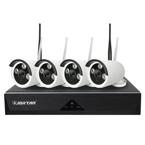 ZS - JORTAN Wireless  NVR Kit 4 Channel, 4 Camera 1080P Outdoor Camera System