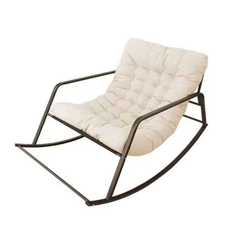 Simple and stylish single rocking chair that can sleep or lie down - Gray