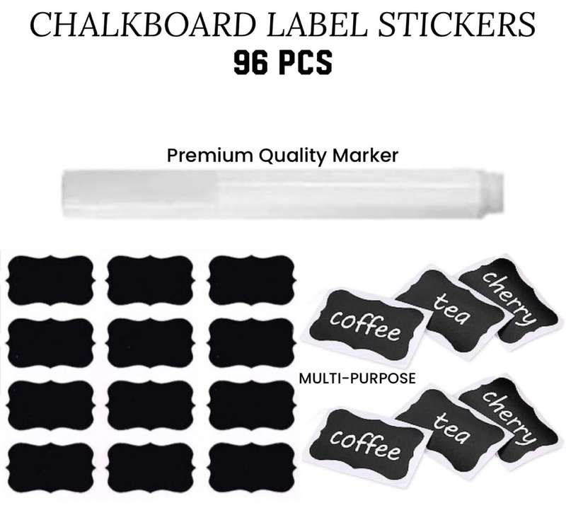ZS - Multi Purpose  Chalkboard Label Stickers 96 PCS Pack