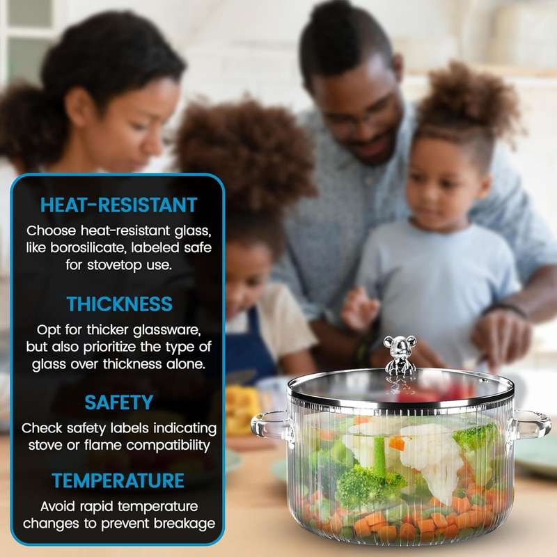 ZS - Glass Pot Heat Resistant Compatible With Gas & Electric Ceramic Stove - 1800ml