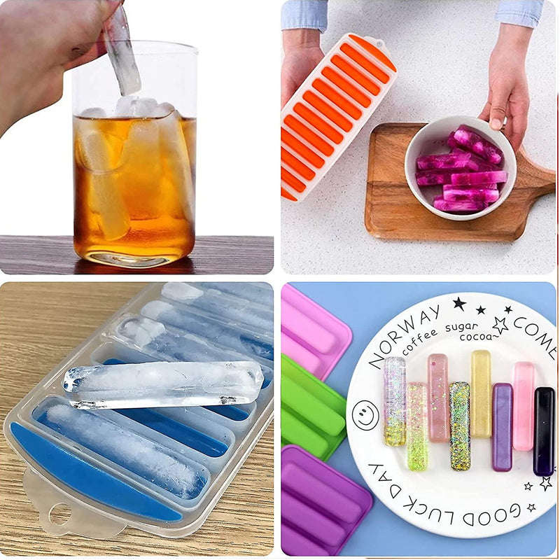 ZS - Narrow Silicone Ice Stick Cube Tray - Red