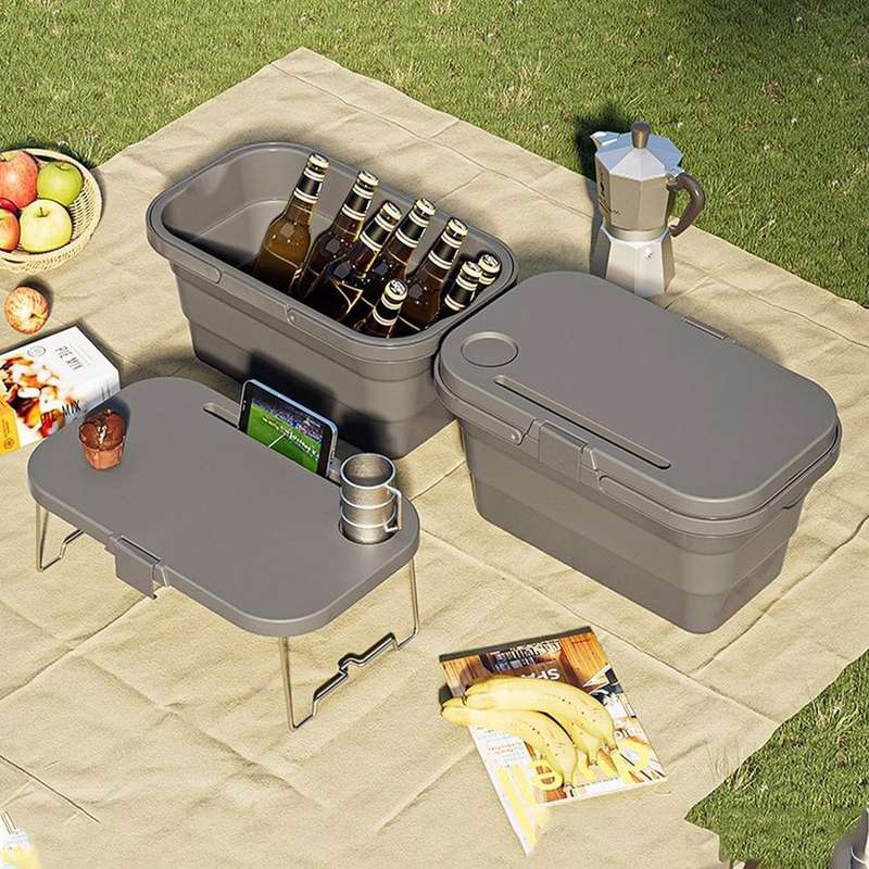 ZS - Multifunctional Foldable Picnic Box - Gray