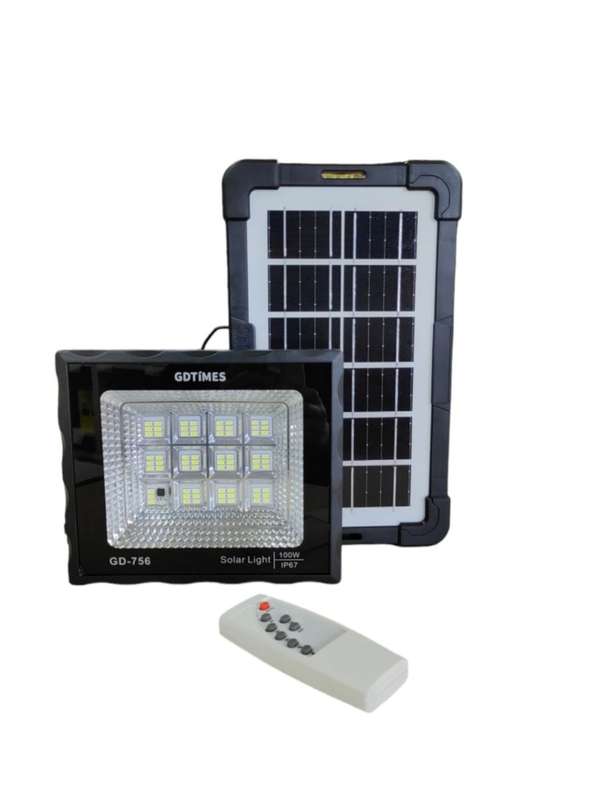 ZS - GD TIMES Solar Flood Light with Remote - 100W
