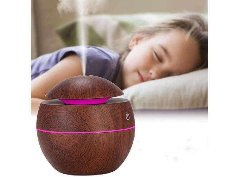 ZS - LED Ultrasonic Aroma Humidifier Light Brown