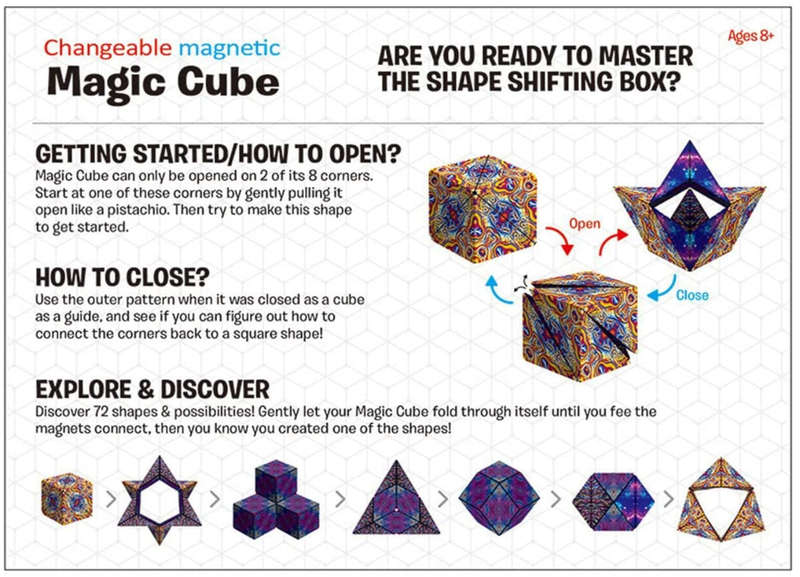 ZS - Shape Shifting Magnetic Fidget Cube 72 Shapes Changeable Magic Cube Toy