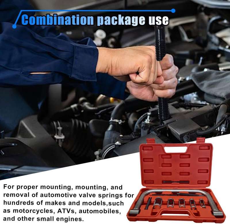 ZS - 11 PCS Universal Valve Pilers Spring Compressor Repair Tool Kit Set