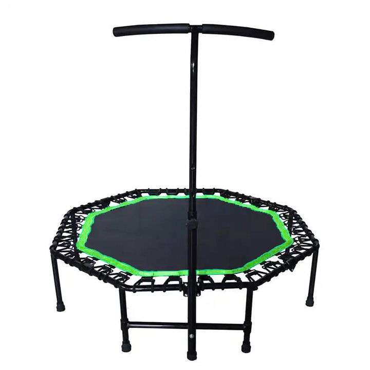 ZS -48 Inch Fitness Trampoline/Rebounder with Adjustable Handle - Green