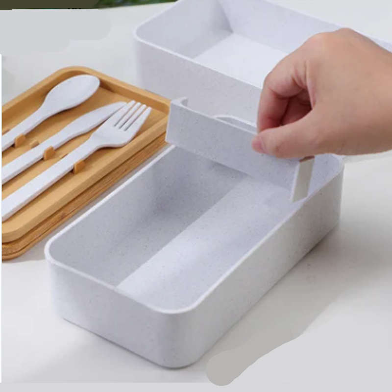 ZS - Double-Decker Bento Box - White