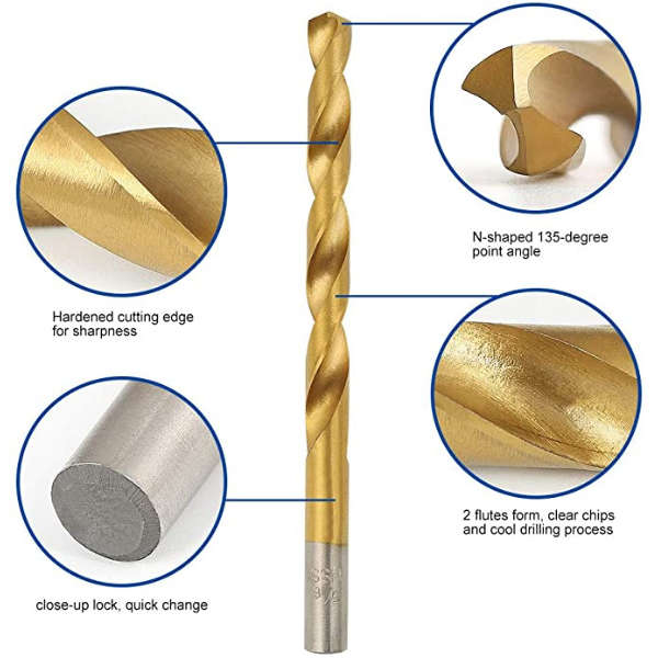 ZS - 99 Piece Steel Twist Drill Bit Set