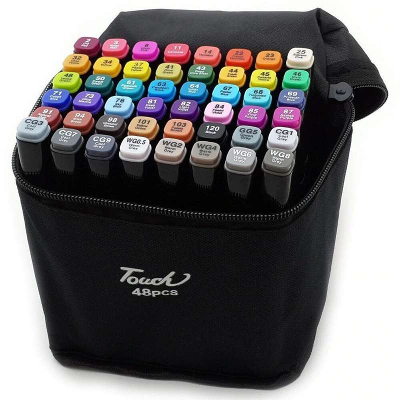 ZS - Art Double Sided Markers Bulk Buy in Different Sizes - 48pcs