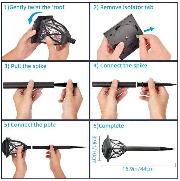 ZS - 6pcs Solar Garden/Lawn Light