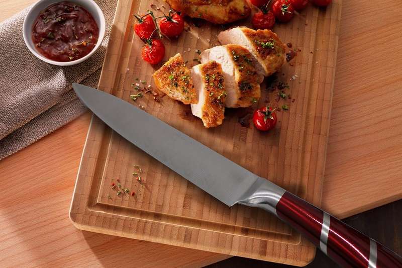 ZS - 9 Piece Stainless Steel Rotating Kitchen Knife Set - Black