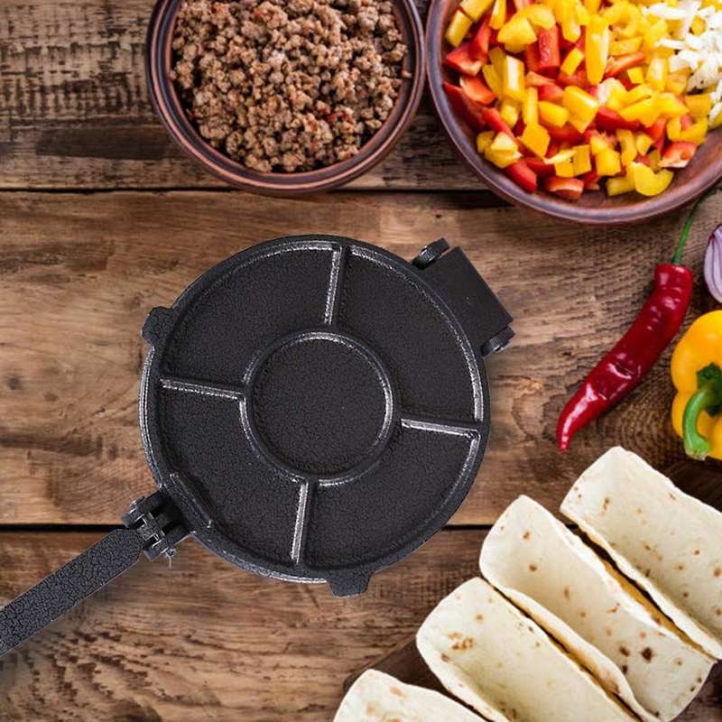 ZS - 20cm Multipurpose Heavy-Duty Aluminium Tortilla Press - Dark Grey