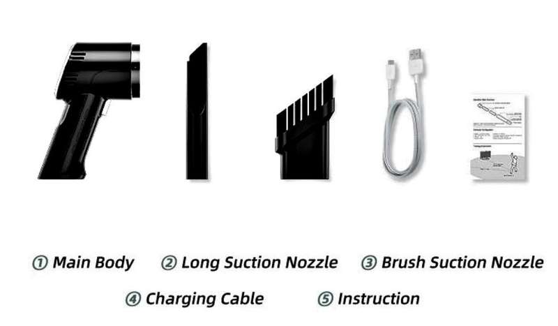 ZS - Mini Vacuum Cleaner - Cordless & Re-Chargeable 5500Pa
