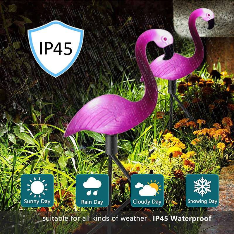 ZS - Waterproof Solar Flamingo Garden LED Lights