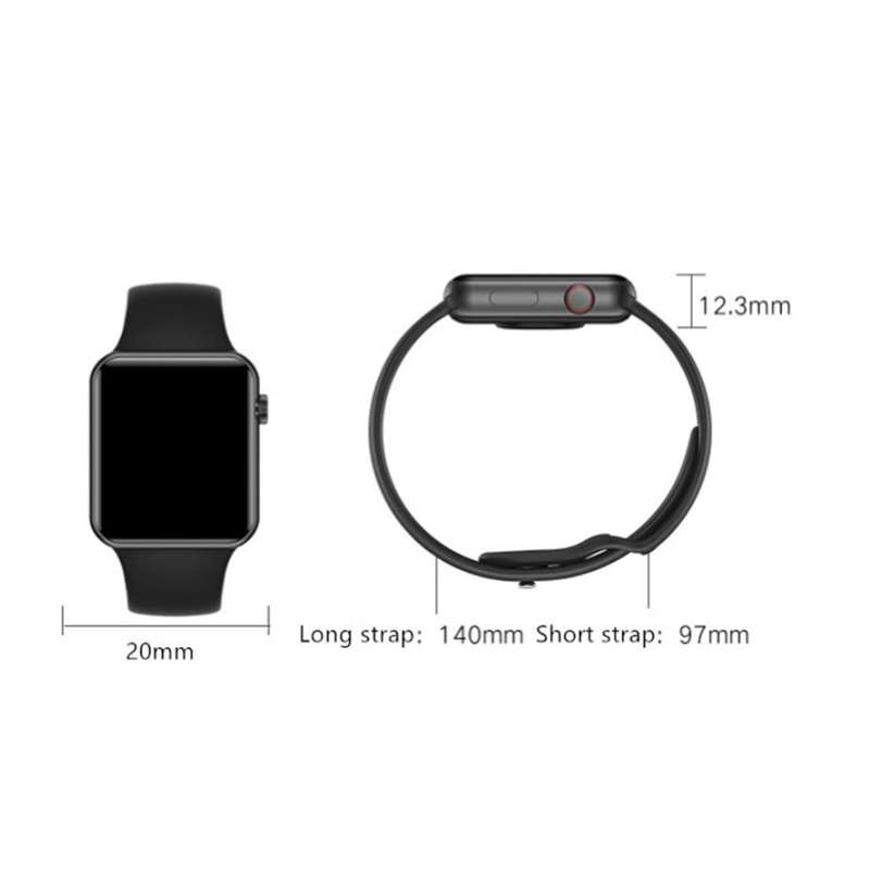 T500 Smartwatch and Fitness Tracker - Black
