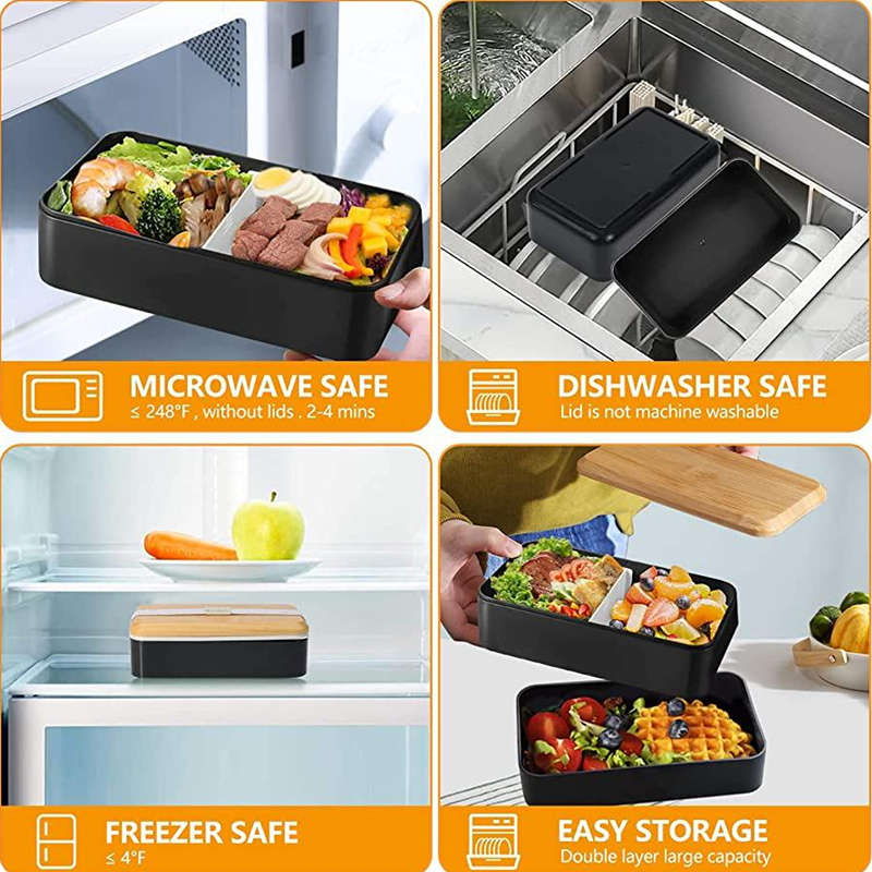 ZS - Double-Decker Bento Box - White