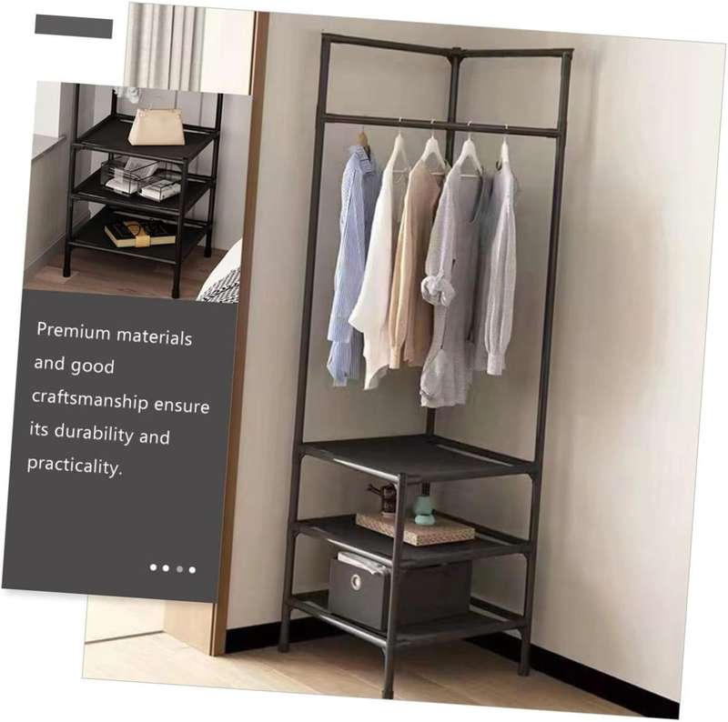 ZS - Corner Coat Rack Multi-function Floor Standing Clothes Hanger