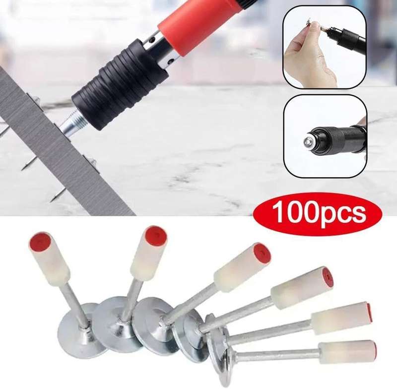 ZS - 100pcs Round Steel Nails for Portable Nail Gun
