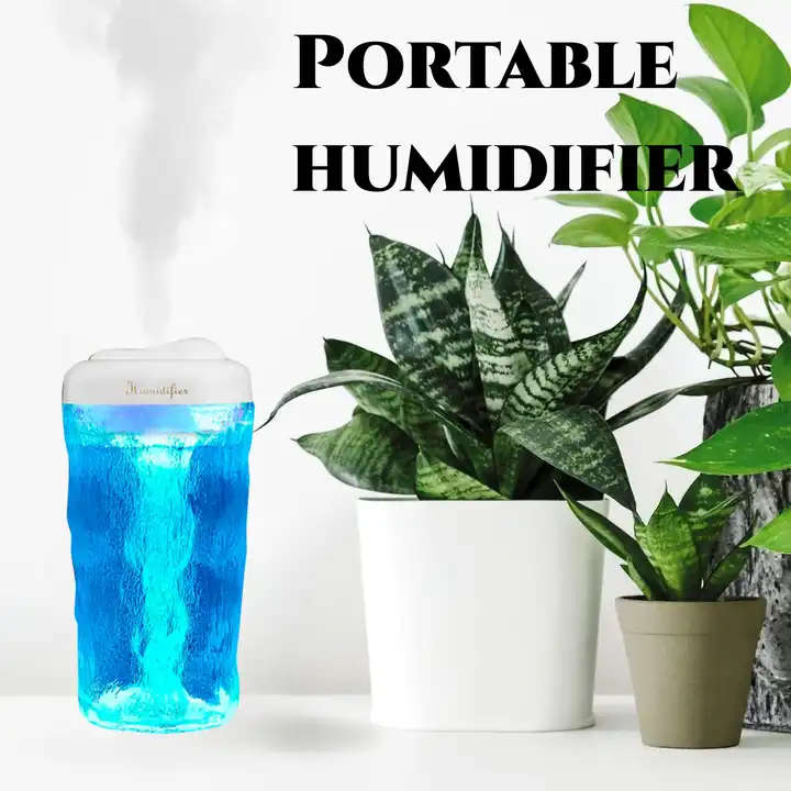 ZS - Luxury Glass Ice Core Humidifier Electric Diffusers With Night Light