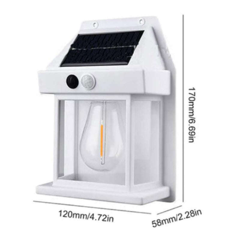 ZS - Solar Wall Lantern Outdoor Wireless Dusk To Dawn Motion Sensor Led Lights - Black