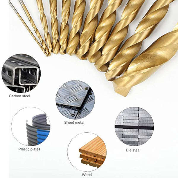 ZS - 99 Piece Steel Twist Drill Bit Set