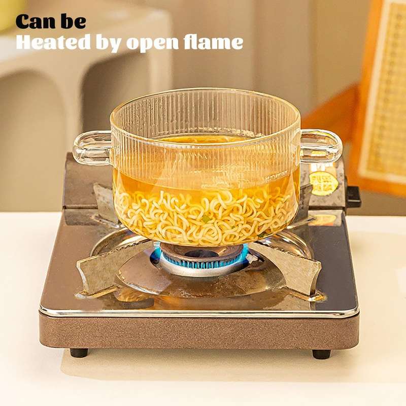 ZS - Glass Pot Heat Resistant Compatible With Gas & Electric Ceramic Stove - 1800ml