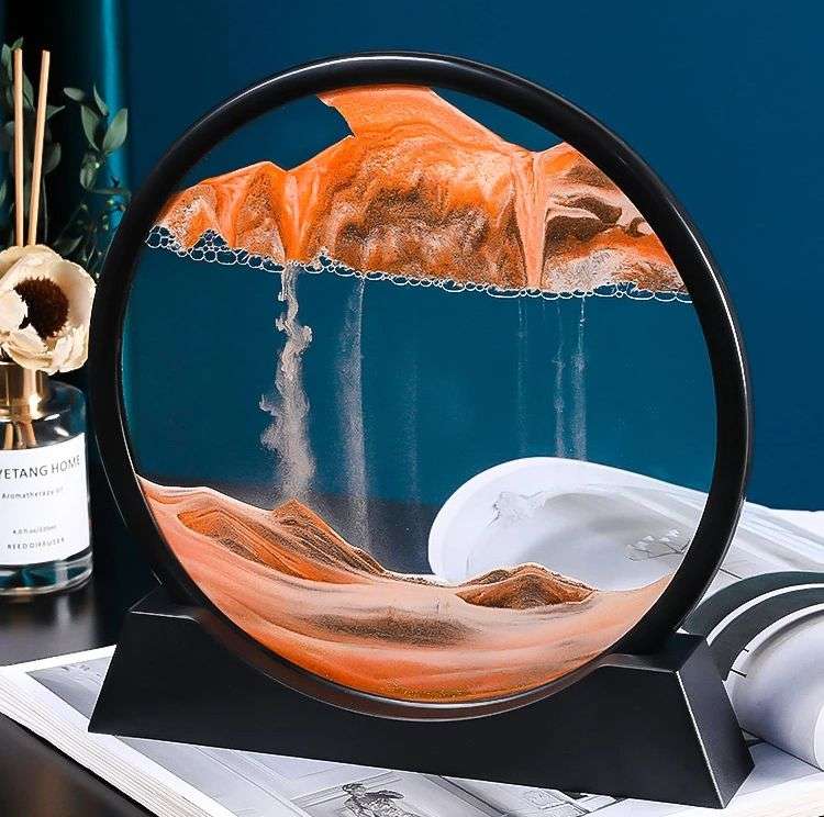 ZS - 3D Dynamic Moving Sand Art 26CM - Brown
