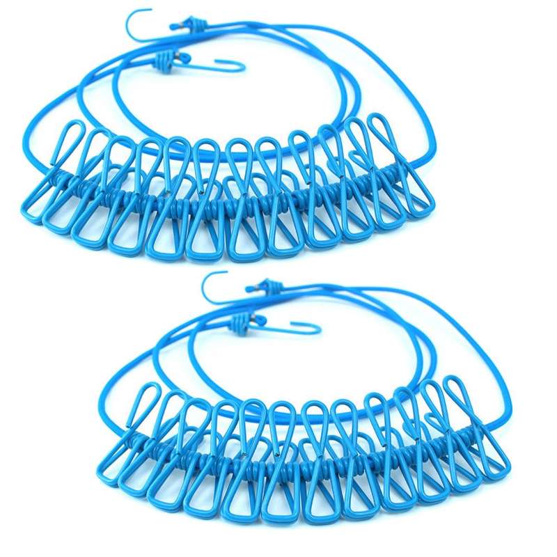 ZS - Camping Home Laundry Line Elastic Clothesline - Red