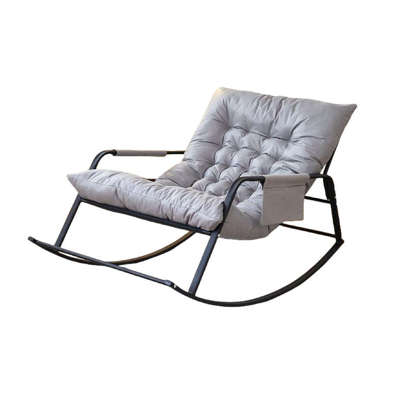 Simple and stylish single rocking chair that can sleep or lie down - Gray