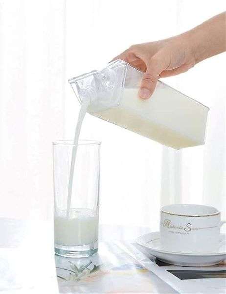 ZS - Milk - Water - Juice Clear Plastic Water Bottle 1L - Orange