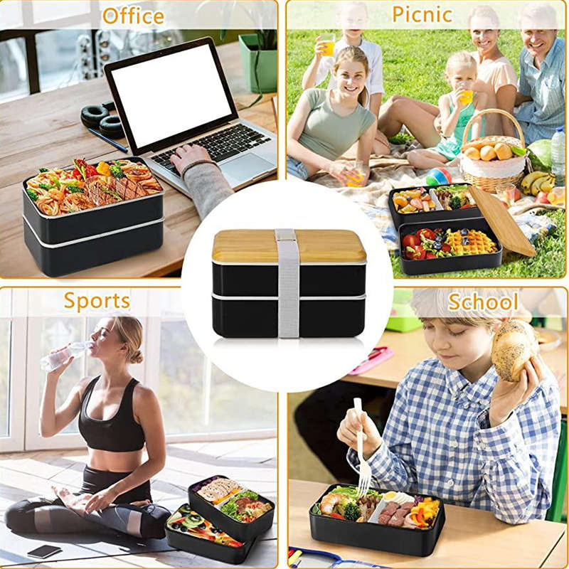 ZS - Double-Decker Bento Box - White
