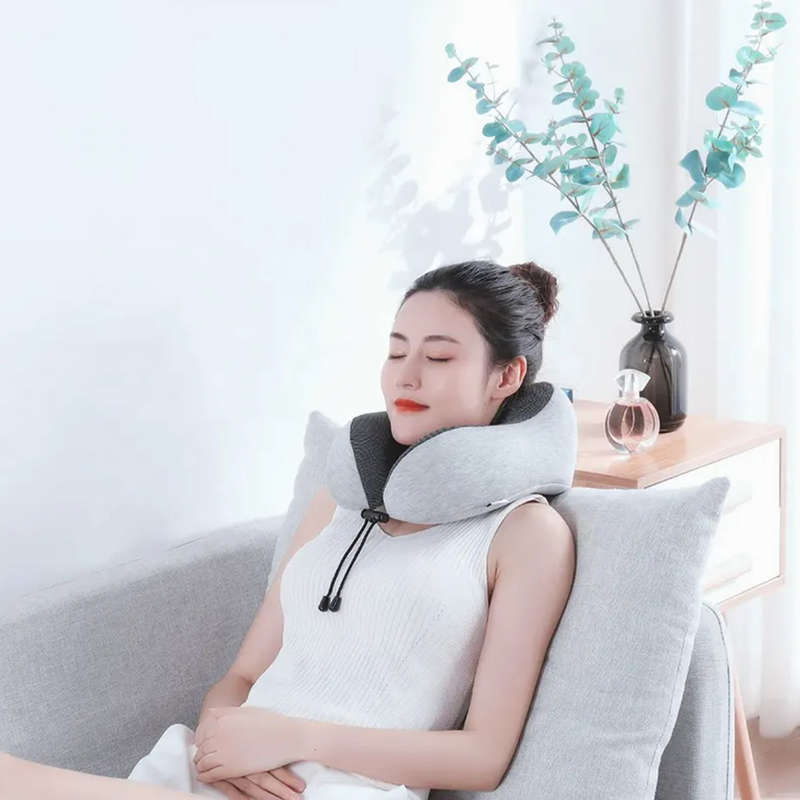 ZS - Memory Foam Travel Neck Pillow - Grey