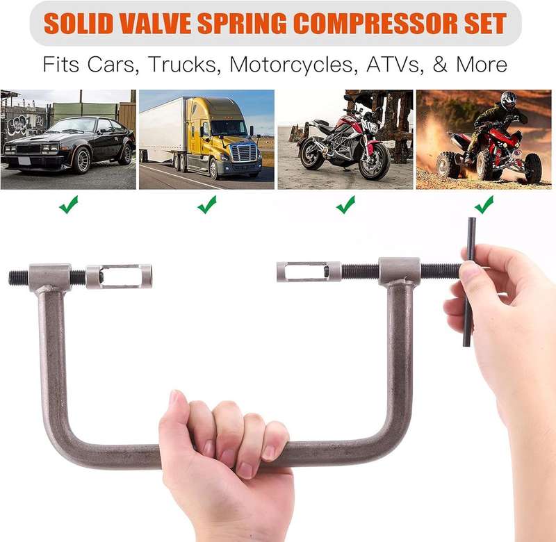 ZS - 11 PCS Universal Valve Pilers Spring Compressor Repair Tool Kit Set